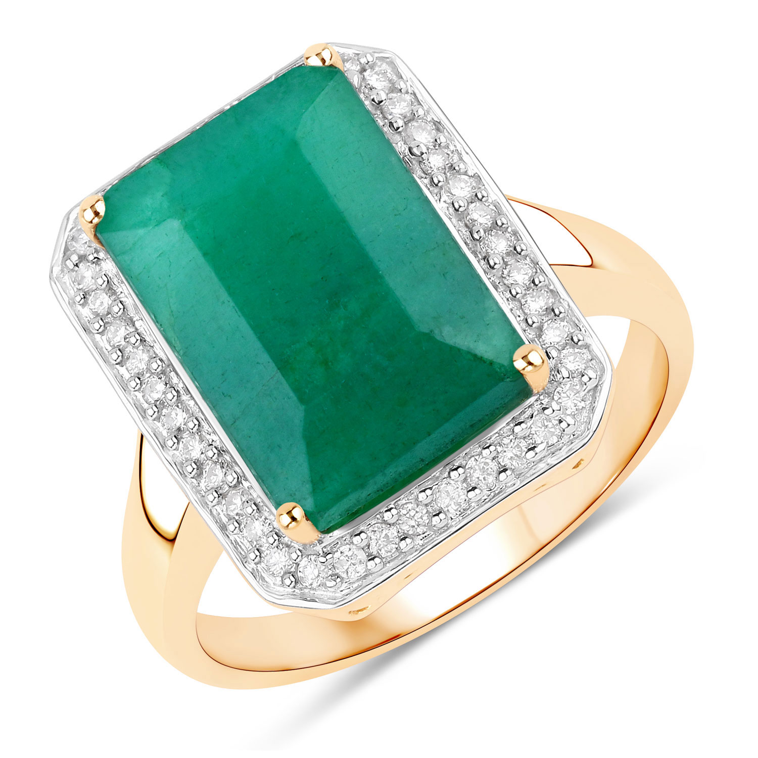 Dyed Emerald and White Diamond