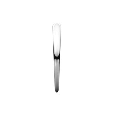 Ladies 2.5 mm Half Round Tapered Wedding Band Sterling Silver